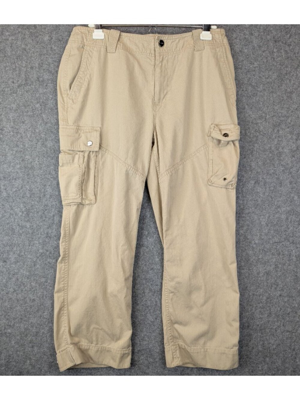Lauren Ralph Lauren Womens 12 Khaki Cargo Hiking Pants Straight Leg Lightweight - Picture 2 of 13